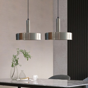 <span class=keywords><strong>Lampadario</strong></span> a Sospensione LED Stile Industriale per Ristoranti Hot Pot, Negozi di Catering, Caffetterie - Moderno in Acciaio Inossidabile Argento - Product Image 2