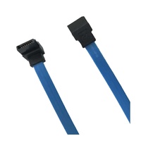 Kabel Data 6G SATA 7Pin Sudut Kanan Berlapis Kain Berpelindung Tembaga Berlapis Timah 150mm Merah untuk Perangkat Keras Komputer