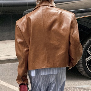 แฟชั่นหนัง PU คอปกสูทสไตล์ใหม่ของผู้หญิง - Product Image 3