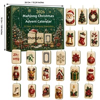 Boîte mystère de l'Avent 2026 en plastique souple, style Canard Jaune, thème Noël et Fête de l'Indépendance, Mahjong |   Noël