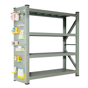 Étagère de rangement réglable à 4 niveaux Hj-Hlshj pour chambre à coucher, unité d'étagère métallique multifonctionnelle avec panneaux perforés - Product Image 5