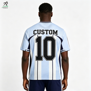 Maillot de football personnalisé RAMAX en polyester, rayé, pour homme, uniforme d'entraînement, vente en gros, personnalisable - Product Image 3