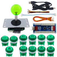 Kit DIY pour manette d'arcade : encodeur USB PC + joystick 4/8 directions + boutons poussoirs lumineux à LED pour borne d'arcade à monnayeur