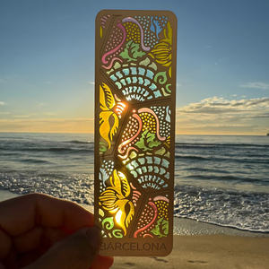 Segnalibro personalizzato in vetro colorato-nome/Logo personalizzato, stile finestra colorata in metallo smalto chiesa, accessorio di lettura - Product Image 4