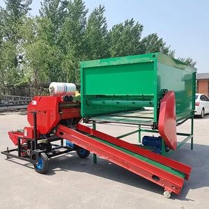Pressa Imballatrice per Insilato di Mais, Fieno e Paglia, Macchina per Balle Rotonde di Foraggio con Tramoggia di Alimentazione - Product Image 2