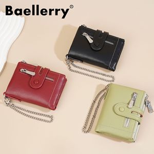 กระเป๋าสตางค์ผู้หญิง Baellerry สีแดง แบบมีฝาปิด ซิปใส่บัตร พกพาสะดวก ดีไซน์ป้องกันการโจรกรรม - Product Image 3