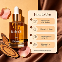 Huile de massage corporelle en gros à l'argan, rose et oud, sans alcool, parfum longue durée, hydratation après la douche, huile de soin corporel pour le Moyen-Orient