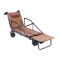 Chariot pliant économique 400 LBS en acier avec roues de 8 pouces en Oxford 600D, personnalisable, pour camping, lit de repos et utilisation polyvalente