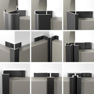 Facile à installer Bande décorative de garniture murale de fond de ligne de <span class=keywords><strong>plafond</strong></span> à fente en forme de U en aluminium Bande de fermeture en carton en forme de U - Product Image 5