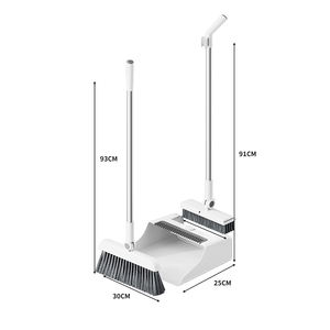 Alat Pembersih Lipat 3 in 1 Sapu Tempat Sampah Alat Kebersihan Ajaib Sikat Pembersih Plastik Set Sapu dan Tempat Sampah untuk Penggunaan di Rumah - Product Image 2