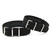Bracelet de montre en tissu Perlon tressé Yunse 18 20 22 mm, boucle en acier inoxydable PVD noir, bracelets de montre en nylon pour différentes montres