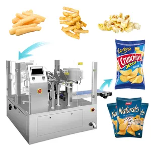 자동 퍼프 스낵 파우치 포장 기계 감자 파삭 파삭 한 옥수수 칩 도이 팩 포장 기계