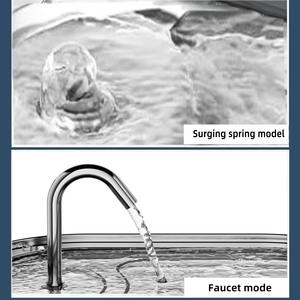 Distributeur d'eau en acier inoxydable, filtre à circulation automatique ovale de 3,5 l pour chiens et chats - Product Image 2