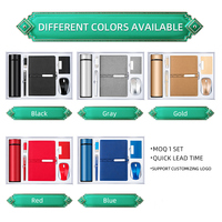 High-End 6 in 1 iş hediye seti İnanılmaz yıllık toplantılar için özel Logo Flask kalem dizüstü USB fare promosyon hediyeler