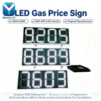 Letrero LED para Precios de Gasolina de 10 Pulgadas, IP65, Control Remoto, 2 Años de Garantía, Directo de Fábrica