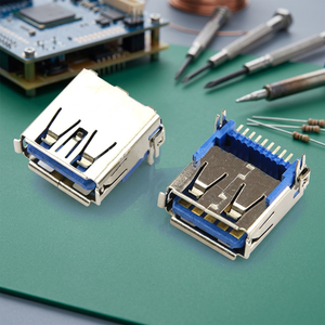หัวต่อ USB 3.0 แบบตัวเมีย SMT มุมฉาก คุณภาพสูง เทคโนโลยี Ariba  หน้าสัมผัสแบบ Tin Contact  ตัวเรือน LCP+30% ใยแก้ว - Product Image 3