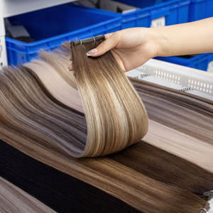 LeShine Genius wapped 100% Extension vergini russi per capelli di colore <span class=keywords><strong>chiaro</strong></span> a doppia trama geniale - Product Image 2