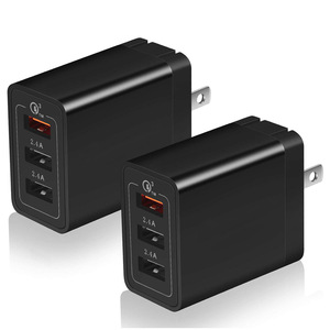 QC3.0 Mobile Phone Charger 3 USB Ports 2.4A Fast Charging <b>Adapter</b> for <b>US</b> EU UK Standards White - Product Image 4