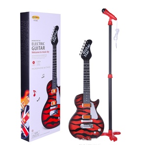 Wholesale Kids Musical Instruments Electric Guitar Toy Set with <b>Stand</b> <b>Microphone</b> Musical Instrument Toy for Children - Product Image 1