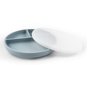 จานอาหารซิลิโคนพร้อมฝาปิดสำหรับเด็กปราศจากสาร BPA กันหก - Product Image 2