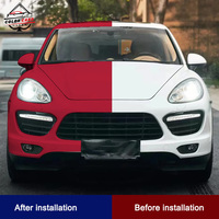Haute Qualité PET Soul Rouge Auto Wrap Vinyle Film PET Corps Couleur Autocollant Coloré Personnalisable Wrap pour Voiture