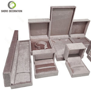 Boîte à bijoux en velours personnalisée, couleur pour bagues, colliers, bracelets, boucles d'oreilles, emballage de bijoux haut de gamme - Product Image 4