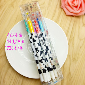 Bolígrafo de Gel con Diamantes de 12 Colores, Diseño de Vaca <span class=keywords><strong>Lechera</strong></span>, 0.5mm, Bolígrafo de Rodillo de Colores para Estudiantes, Bolígrafo para Firmar - Product Image 5
