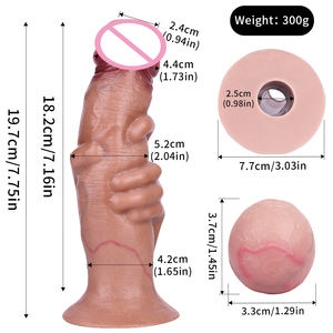 Consolador Ovipositor FAAK de 7,7 pulgadas con 5 huevos, juguetes huecos realistas para adultos, Estimulación del punto G, consoladores para poner huevos para hombres - Product Image 3