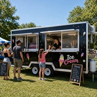 Remorque alimentaire mobile Belyoo ODM, chariot à glaces, camion de concession pour événements sportifs, vente de hot-dogs, hamburgers, tacos et boissons