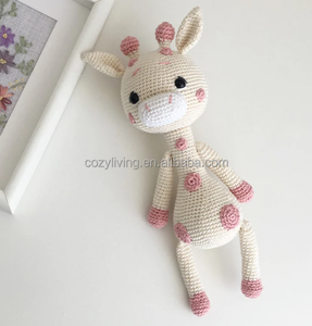 Gran oferta <span class=keywords><strong>Amigurumi</strong></span> personalizado Adorable hecho a mano novedad tejido de ganchillo <span class=keywords><strong>jirafa</strong></span> para niños manualidades regalo - Product Image 2