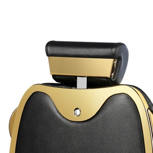 Poltrona da Barbiere Vintage Grigia con Pompa Idraulica, in Pelle Sintetica, Arredamento per Salone di Bellezza e Parrucchiere, per Soggiorno e Scuola - Product Image 5