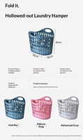 Panier à linge mural pliable, léger et multifonctionnel pour chambre et salle de bain, design portable et gain de place