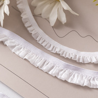 Bandes élastiques blanches en nylon en forme de champignon classiques de 10/15 mm pour bandeaux, foulards, bracelets et garnitures décoratives
