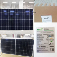 Jinko Tiger modul PV surya tipe Neo N, Panel surya Mono wajah dua 570W-590W dengan PERC setengah sel teknologi IBC harga pabrik