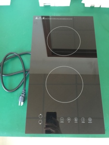 Bếp Điện Cảm Ứng Bếp Đứng Với 2 Đầu Đốt Vitro Gốm Mặt Kính Mịn Màu Đen 120V, <span class=keywords><strong>12</strong></span> Inch - Product Image 3