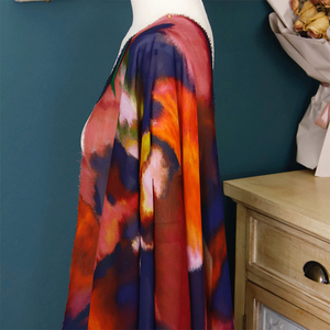 Cotton <strong>Chiffon</strong> Georgette <strong>Fabric</strong> Gradient Colorful Imitated Silk Transparent <strong>Draping</strong> <strong>Fabric</strong> - Product Image 2