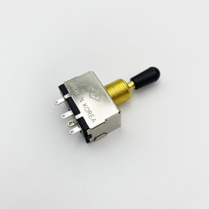 Ingesloten 3-weg pick-up selectorbox-stijlknoppen Gitaartoggleschakelaar met logo gouden plastic dop voor LP elektrische gitaar - Product Image 4
