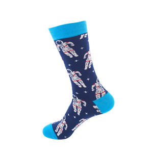 Nuova moda speciale calze di cotone cartone animato motivi a tema spazio esterno astronauta razzo galassia per Unisex - Product Image 6