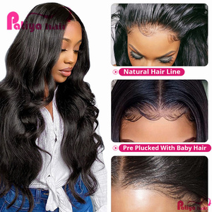 Perruque Lace Frontal en <span class=keywords><strong>Cheveux</strong></span> Humains Brésiliens Ondulés 13x4 4x4 5x5 13x6 avec Fermeture Transparente Perruques Lace Front Courtes pour Femmes Noires - Product Image 3