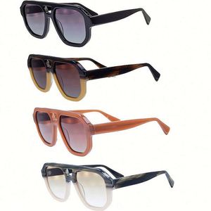 Lunettes de soleil polarisées de haute qualité pour hommes et femmes, grande monture, protection UV400, en acétate, style pilote, vente en gros - Product Image 1