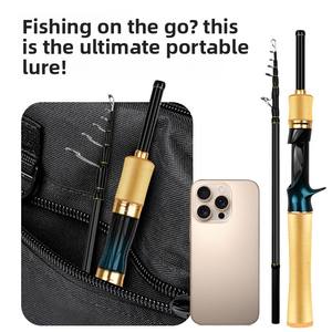 Canne à pêche télescopique Shenghe Xiaoju, mini, portable, universelle, légère, pour micro-casting, en bois souple, pour trous de pont, 30,8 cm, RF/<span class=keywords><strong>FF</strong></span> - Product Image 5