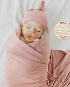 Cotton Soft <strong>Baby</strong> Swaddle Blanket Set Customize Printed Swaddle Blanket <strong>Baby</strong> Swaddle Wrap with Knotted <strong>Headband</strong> and Hat - Product Image 3