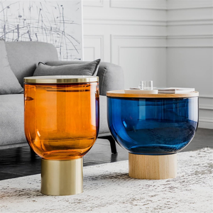 <span class=keywords><strong>Mesa</strong></span> <span class=keywords><strong>de</strong></span> Centro Moderna <span class=keywords><strong>de</strong></span> Vidrio Tintado con Tapa <span class=keywords><strong>de</strong></span> Madera, Diseño 2026, Colorida, para Sala <span class=keywords><strong>de</strong></span> Estar, <span class=keywords><strong>Juego</strong></span> <span class=keywords><strong>de</strong></span> <span class=keywords><strong>Mesa</strong></span> <span class=keywords><strong>de</strong></span> Té para Año Nuevo - Product Image 3