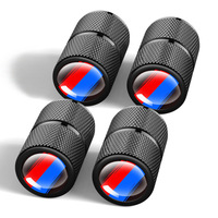 Bouchons de valve en aluminium pour voiture, logo rouge et bleu, bouchons de pneu anti-poussière à filetage universel, pour BMW Toyota Honda