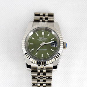 Reloj Automático de Lujo Exclusivo para la Élite Empresarial, de Acero Inoxidable, con Cristal de Zafiro Antirreflectante, Resistente al Agua 5ATM, con Manecillas Luminosas de 18 mm - Product Image 1