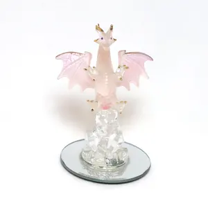 Chinese Souvenir Glass Dragon Spring Festival Glowing Table Decoração Cool Presentes Para Crianças Factory Direct Sell Figurines