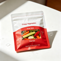 Sachets refermables personnalisés imprimés en couleur pour légumes marinés