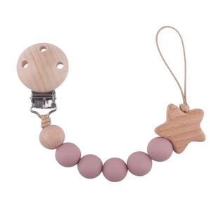 Rango <span class=keywords><strong>DE</strong></span> EDAD 0-12 meses bebé dentición silicona <span class=keywords><strong>chupete</strong></span> <span class=keywords><strong>de</strong></span> <span class=keywords><strong>madera</strong></span> con cadena <span class=keywords><strong>de</strong></span> Clip <span class=keywords><strong>de</strong></span> pezón Clips <span class=keywords><strong>de</strong></span> embalaje para niño o niña - Product Image 6