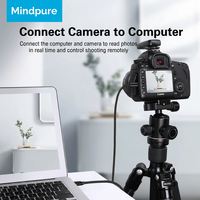 Kabel Data Mindpure Mini 5P Tembaga Berlapis Timah Berkualitas Tinggi Cocok untuk Perekam Mengemudi T Port V3 Kabel Mini Usb Berlapis Emas