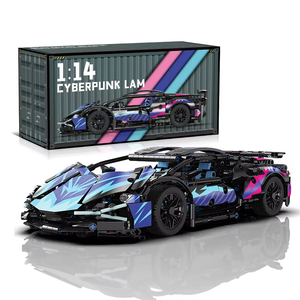 Moldura de coches de juguete 1:14 Pantalla Vehículo de juguete de plástico Moc Modelo de bloques de construcción Coches de carreras Bloques de construcción Coche - Product Image 1